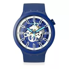 Reloj Swatch Big Bold Iswatch Blue De Silicona Azul