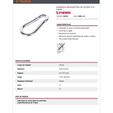 Bandolas Zinc C/resorte 1/4 