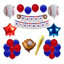 Globos Decorativos Para Fiesta De Cumpleaños Tema De Beisbol