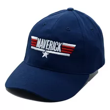 Gorra Top Gun Logo Gabardina Azul Bordada Maverick Iceman