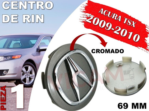 Centro De Rin Acura Tsx 2009-2010 69 Mm Gris Oscuro Foto 2