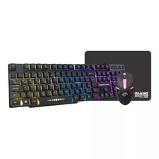 Kit Gamer Km5228 Rgb Rainbow + Moa833 + Pad Fxx2218