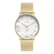 Relógio Feminino Technos Slim Dourado Loja De Fábrica Cor Do Fundo Branco