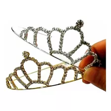 Kit 6 Tiara Strass Noiva Princesa Festa Casamento Brilhante