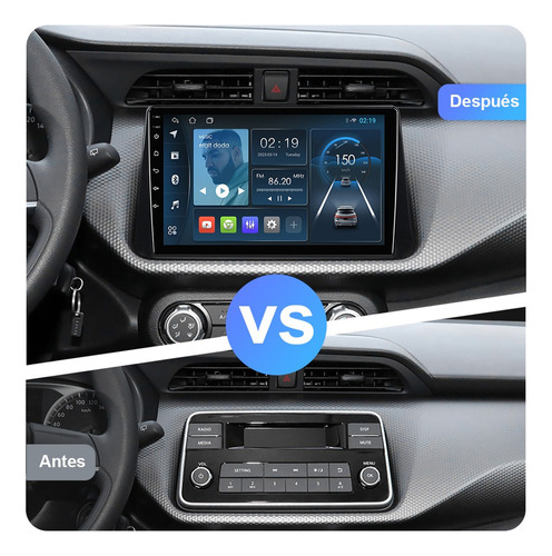 Estreo 2 Gb Carplay Para Nissan Kicks Micra 2016-2020 Gps Foto 3