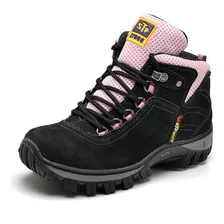 Tênis Adventure Front Trekking Stop Boots R16 Preto Rosa