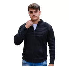 2 Suéter Masculino Lã Blusão De Frio Masculina Bolso E Zíper