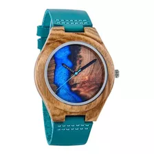 Reloj De Madera De Thuja Bobo Bird Hombre