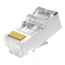 Kit 100 Conector Rj45 Cat6 Blindado Profissional