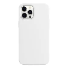 Capa Capinha Silicone Compatível Com iPhone 12 Pro Max Cor Branco