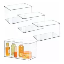 Mdesign - Caja De Almacenamiento Apilable Para Baño Con Tapa