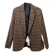 Blazer Slim Zara Marron