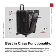 Tumi - Equipaje De Mano Extensible Con 4 Ruedas Alpha 3 Cont