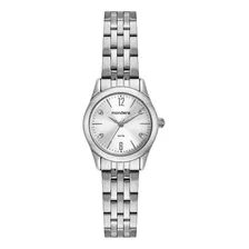 Relógio Mondaine Feminino Cristais Prata Pequeno Original Nf