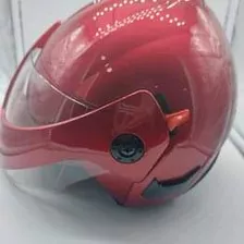 Casco Para Motocicleta Talla S Con Vicera Retraíble Color Ro