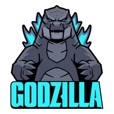 Sticker De Vinil Para Carro Cristal Nuevo Godzilla Nombre