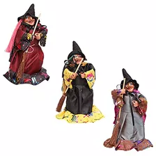 Decoración Halloween Witch Dolls 3pcs