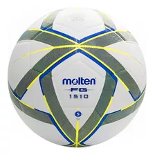 Balón Futbol Molten 1510 2023 Termosellado Todo Terren Color Blanco/azul/amarillo