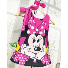 Vestido Trapézio Minnie Rosa Yarg Modas 