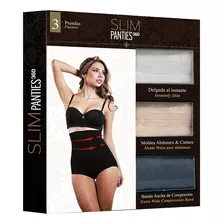 Slim Panties Estiliza Modela Abdomen Y Cintura Pack X 3