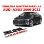 Par De Emblemas Audi Quattro Audi A3/s3 2006-2023 Negro/rojo