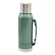 Termo Clásico Sakura 1 Litro Con Tapón Cebador De Acero Inox