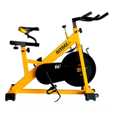 Bicicleta Fija Nitrec Indoor Para Spinning Color Amarillo