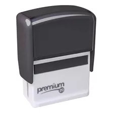 Carimbo Automático Premium 20 Tinta Preto Exterior Preto