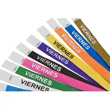 Pulseras Tyvek Identificación Eventos Sin Impresión X100un 