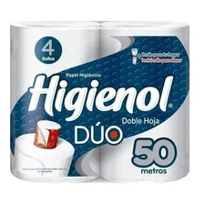 Papel Higiénico Higienol Duo 50mts 4 X 8