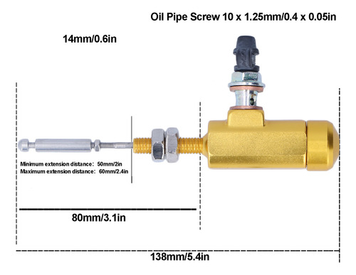 Freno Universal Hidrulico Modificado M10 X 1,25 Mm Para Mot Foto 4