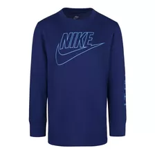 Polera Nike Amplfied Sleeve Hit Tee 41 Est. Vida Niños Azul