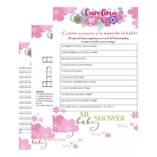 Kit Personalizado Juegos Baby Shower Niña - Floral 