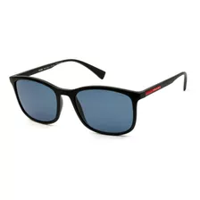 Óculos Prada Linea Rossa Sps01t Preto Fosco/azul Dg0-09r 56 Cor Da Lente Cinza