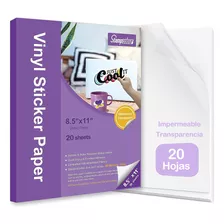 Vinil Para Impresión Adhesivo Inkjet Semitransparente 20 Hojas Stampcolour