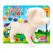 Doguinho Para Pintar + 5 Tintas Laváveis E Pincel - Homeplay