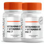 Kit 2x Vitaminas D3 K2 Mk-7 10000 Ui 200 Mcg Sem Sabor