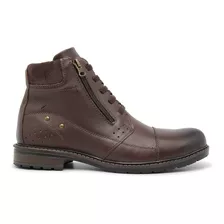 Bota Mocflex Casual Masculino Couro Legitimo Militar Homem