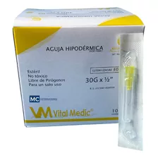 Aguja 30g X 1/2 Tribicelada Menos Dolor - Caja X 100 Uds