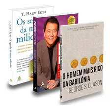 Livro Os Segredos Da Mente Milionária + Pai Rico Pai Pobre + Homem Mais Rico Da Babilônia