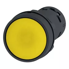 Botão Plástico Monobloco 22mm Amarelo Hb7ea55 Bhs