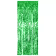 Cortina Fitas Metalizadas Verde - 1x2 Metros