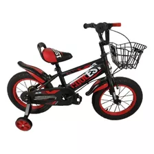 Bicicleta De Niños Roja 12 - Canasto Y Rueditas