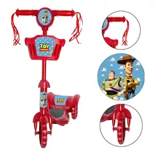 Patinete Infantil Menino Colorido Musical Vermelho Toy Story