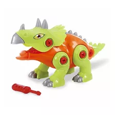 Dinossauro De Brinquedo Triceratops Grande Com Som E Rodinha