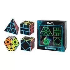 Set De Cubos Mágicos Moyu Carbono Alta Velocidad