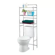 Mueble Organizador Baño Cromado Estantes Reforzado Inodoro