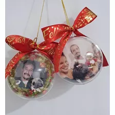 Kit Com 4 Bolinhas De Natal Com Foto