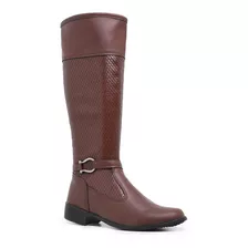 Bota Feminina Cano Longo Estilo Montaria Queima Total!