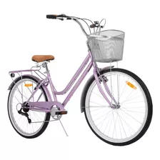 Bicicleta Tipo Crucero Dutch Venice Rodada 26 Huffy Mujer Color Violeta
